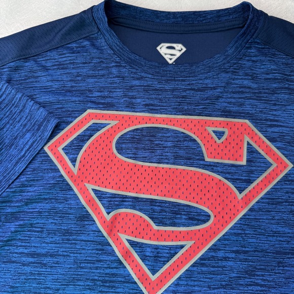 DC Comics Other - Superman Shirt Mens Medium Blue DC Comics Logo Athletic Tee Polyester‎ S17